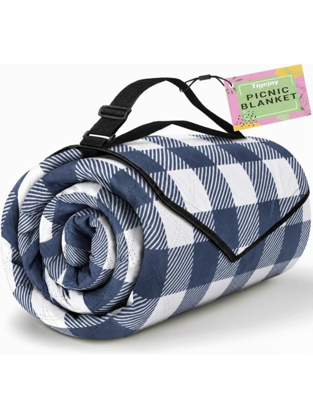 TigeJoy Extra Large Picnic Blanket Waterproof Beach Blanket 80''x118''